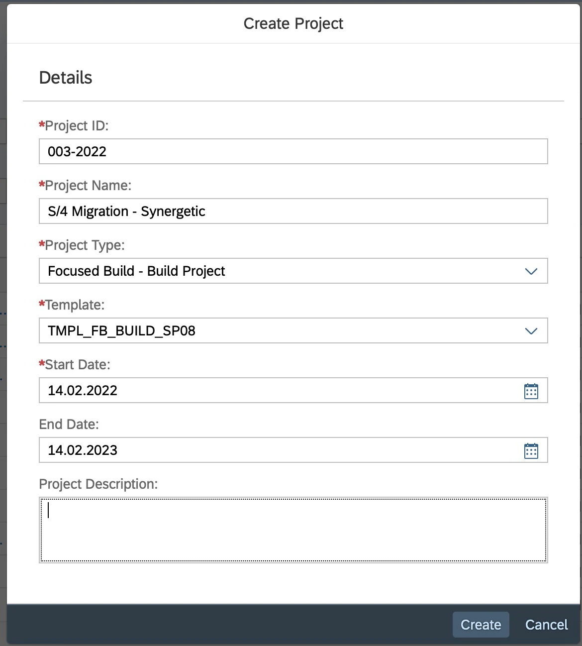 Activate Project Plan Creation
